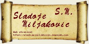 Sladoje Miljaković vizit kartica